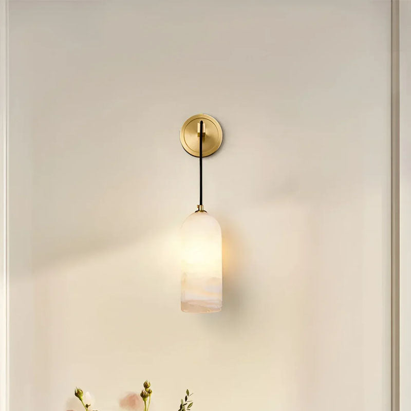 Modern Petra Alabaster Wall Sconce