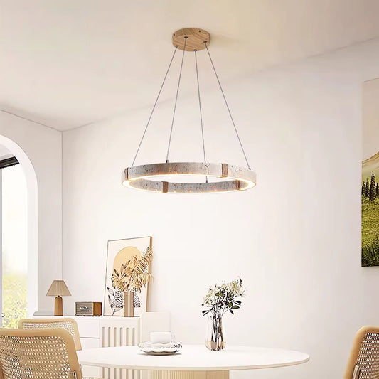 Round Travertine Chandelier