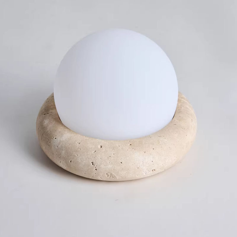 Yellow Travertine Sleep Charging Table Lamp