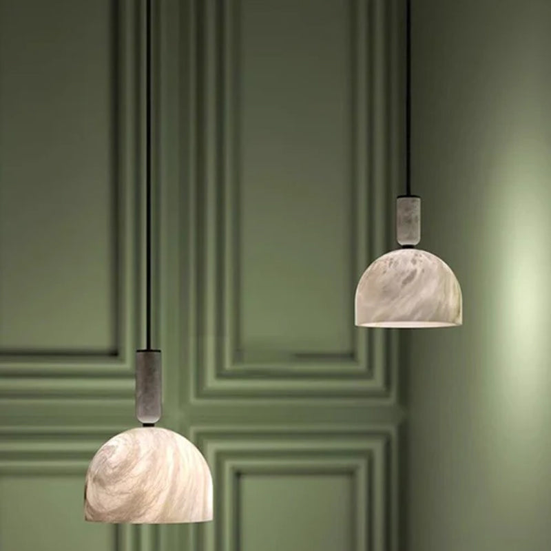 Postmodern LED White Spanish Marble Shadow for kitchen pendant light fixtures