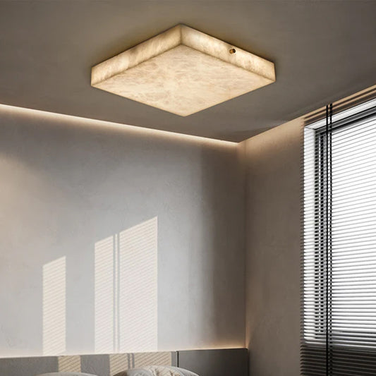 Alabaster Square Flushmount Ceiling Light