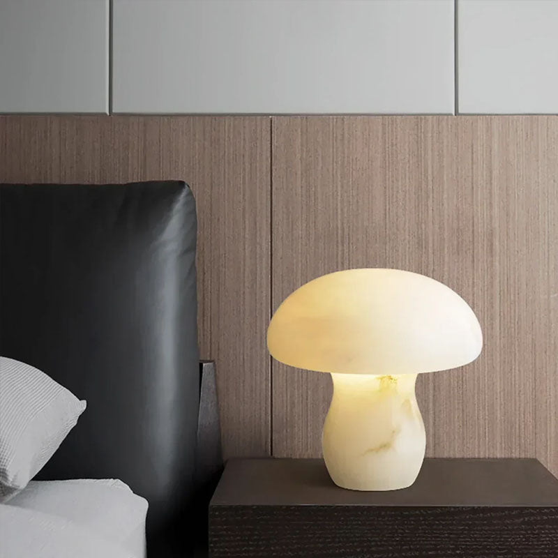 Alabaster Modern Mushroom Table Lamp