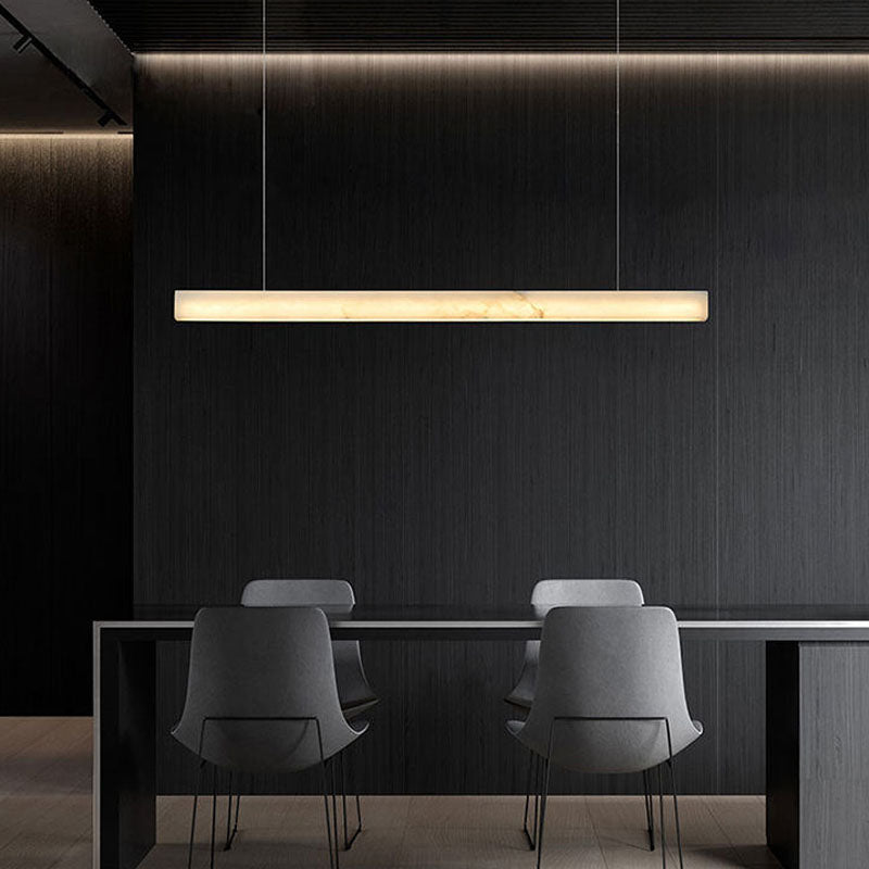 Long Strip Alabaster Chandelier