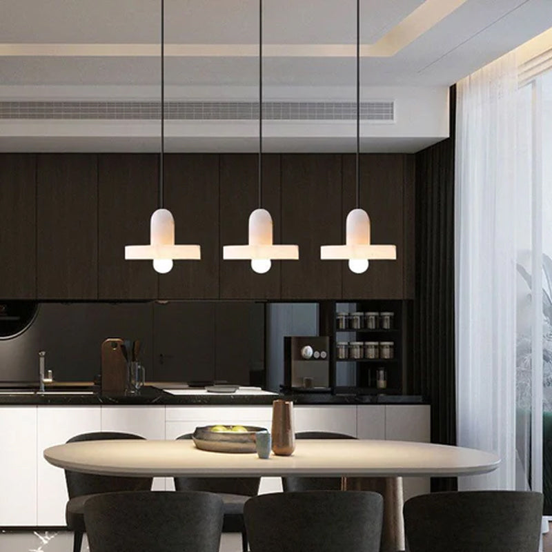 White Alabaster Kitchen Island Pendant Lamp Dia 8Dia 5.9” Height 1-bulb