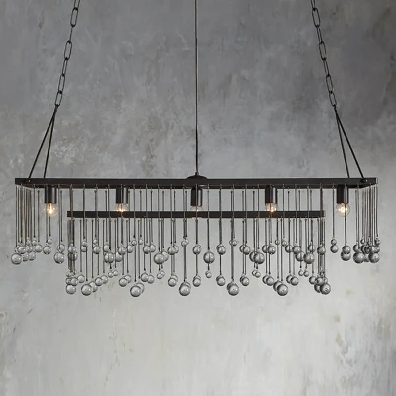 Aubrey Crystal Ball Rectangular Chandelier 47'' 60''