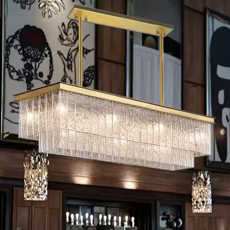 Modern Glass Dining room Chandelier D33.4"