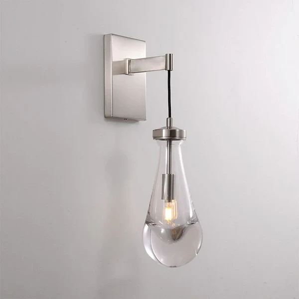 Raindrop Sconces Wall Lighting For Living Room Bathroom, Bedroom Satin Nickel