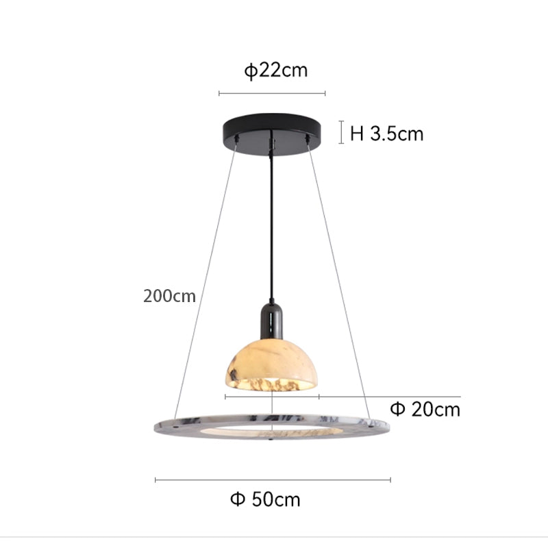 Dinging Room Art Chandelier D 19.69" Black D19.69"