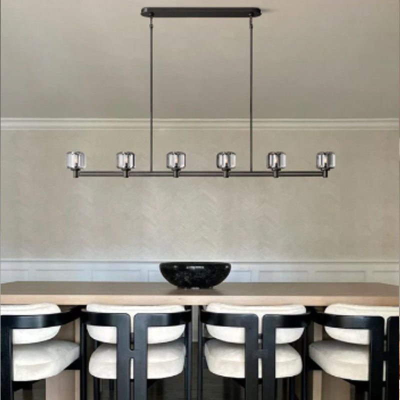 6/12 Light Candle Style Traditional Chandelier with Crystal Accents fordining room table