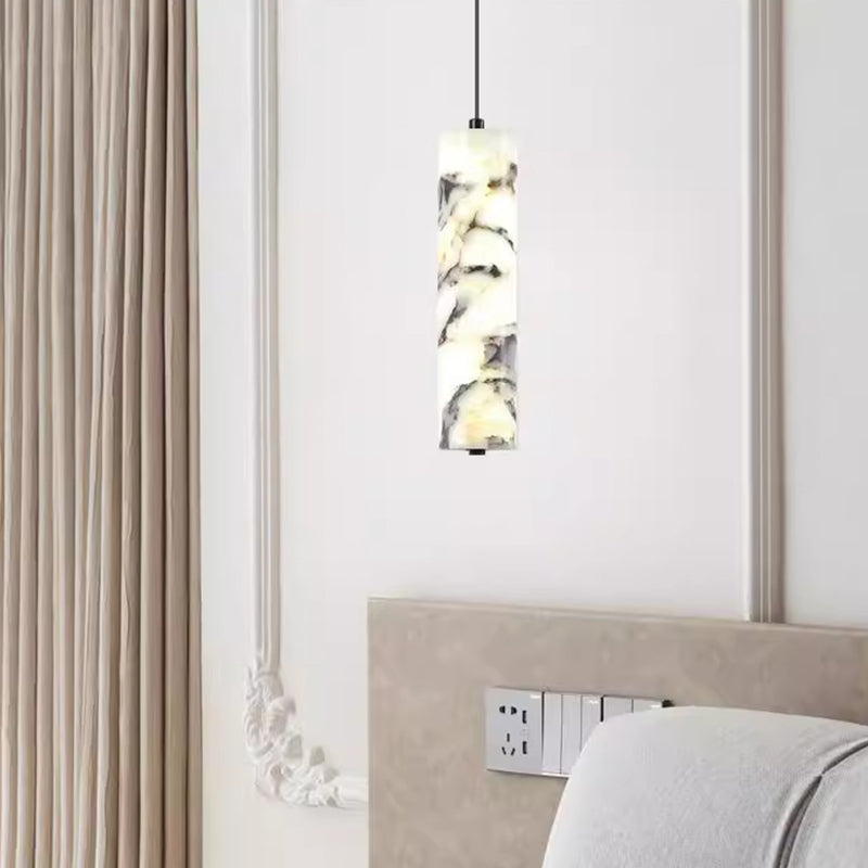 Long Translucent Marble Pendant Lamp