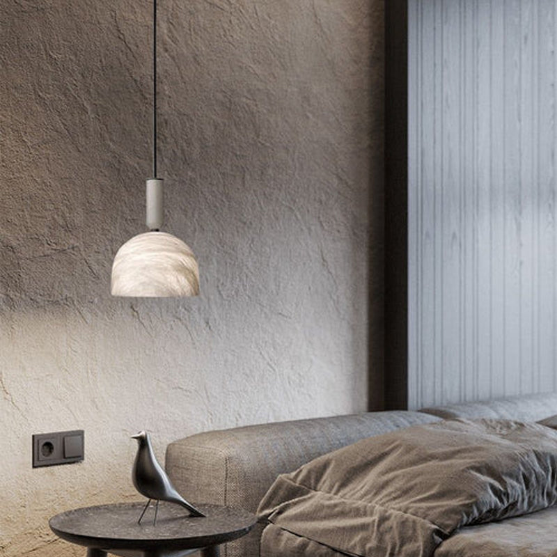 Postmodern LED White Spanish Marble Shadow for kitchen pendant light fixtures