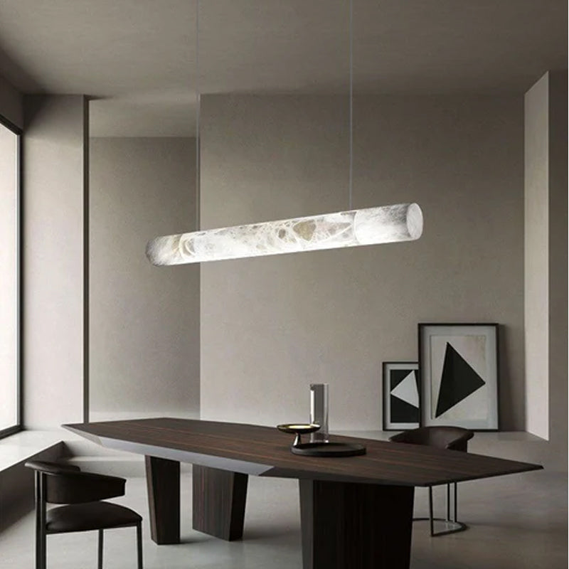 Minimalist Long Cord Ceiling Pendant Alabaster Lighting | 120/150cm Length