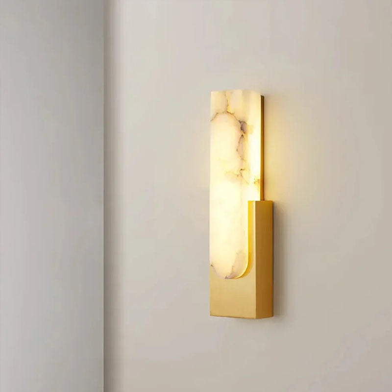 Alabaster Rectangle Wall Sconce