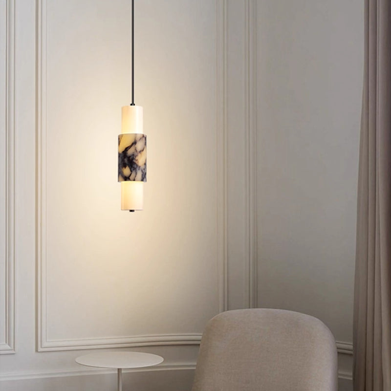 Simple marble pendant light