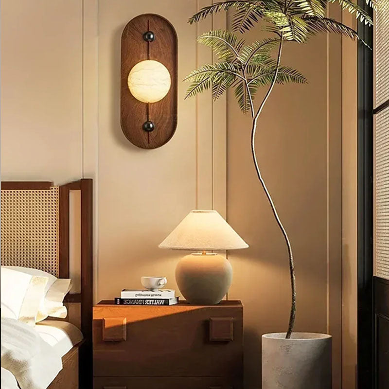 Alabaster Bezel Wall Lamp