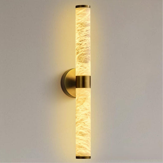 Cylindrical Alabaster Wall Lamp