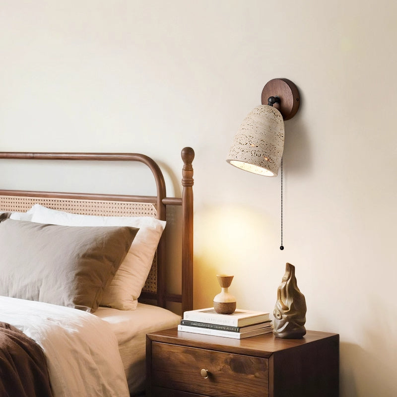 Oval Travertin Wall Lamp