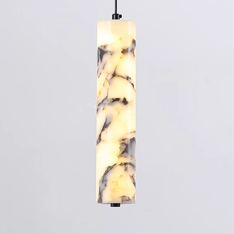 Long Translucent Marble Pendant Lamp