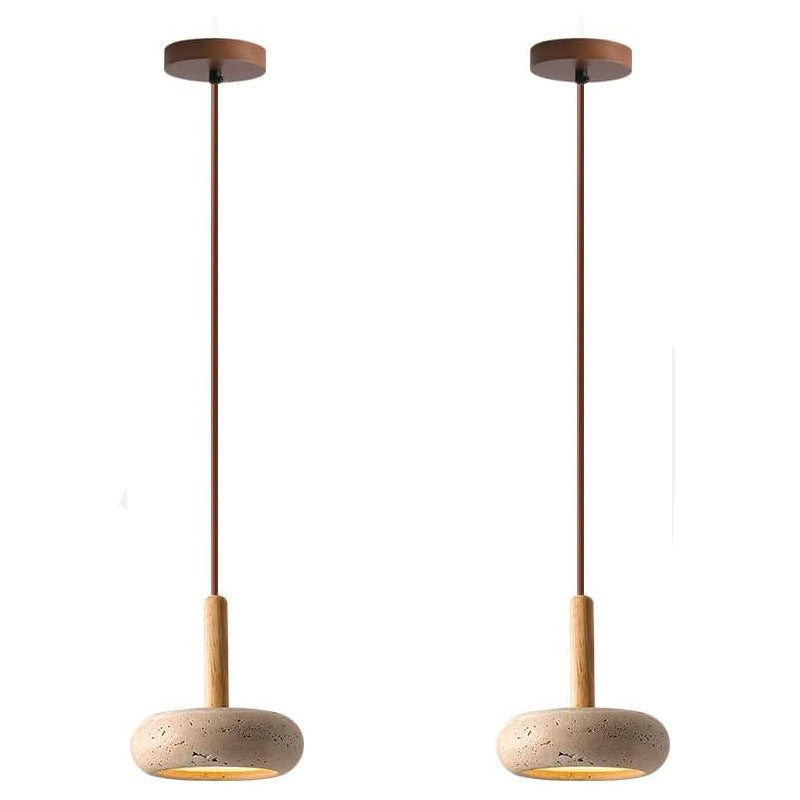 Natural Yellow Travertine Chandelier