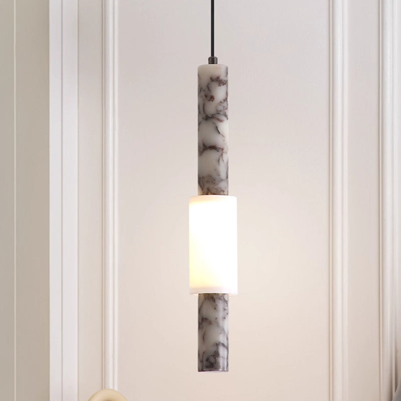 Natural marble bedside pendant lamp