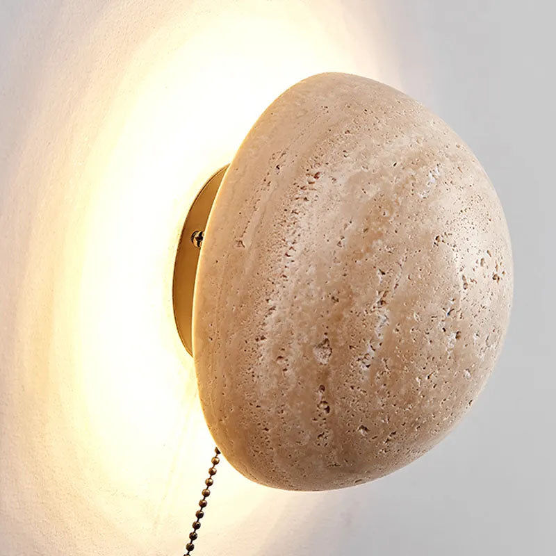 Yellow travertine LED Decorative wall lamp Bedroom Living Room Lamp