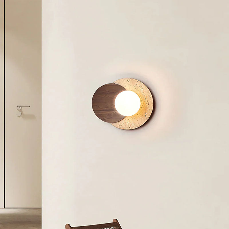 Lunar Eclipse Travertine Wall Lamp