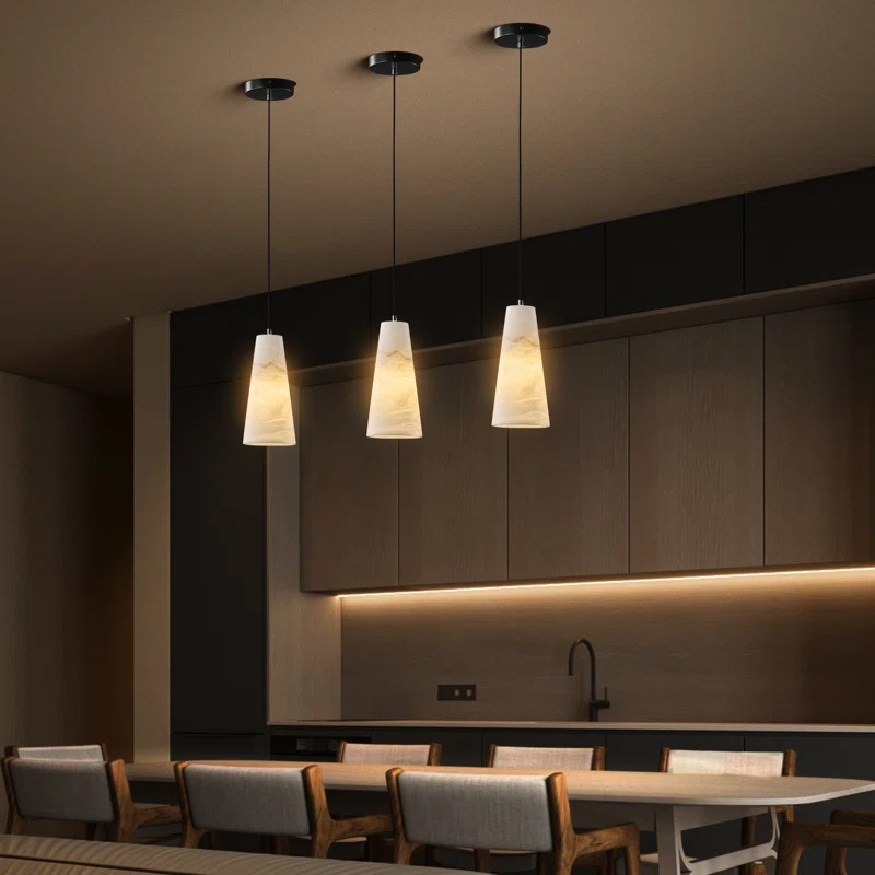 Luxury Pendant Lmap Alabaster Kitchen island Light