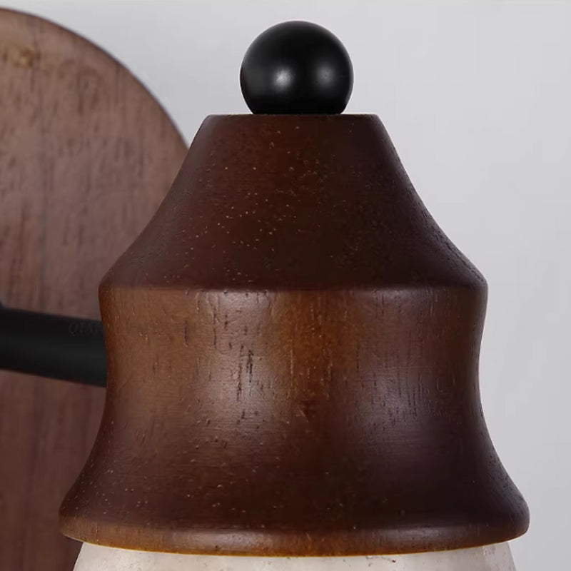 Conical Travertine Wall Lamp