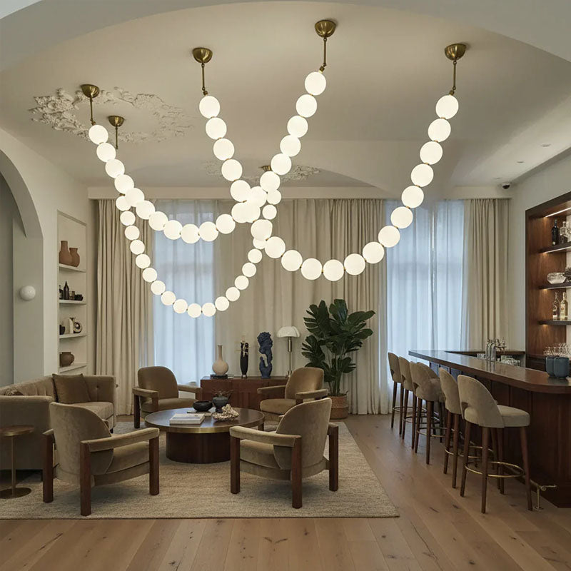 Luxurious Pearl Necklace Chandelier