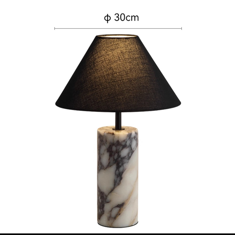 Marble Table Lamp Balck Lampshade