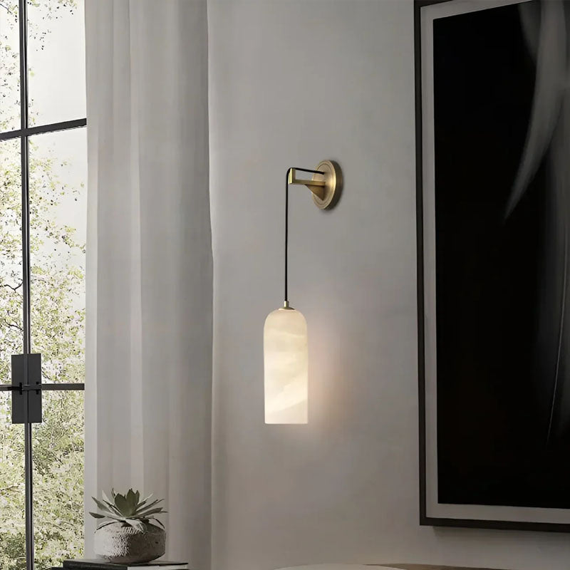 Modern Petra Alabaster Wall Sconce