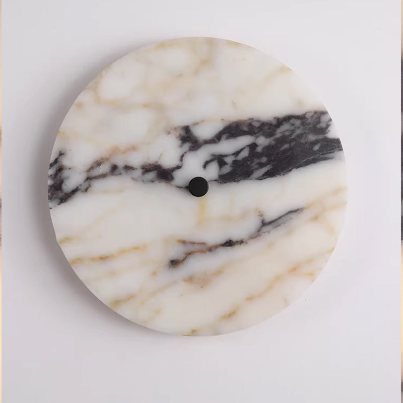 Round Natural Marble Wall Lamp