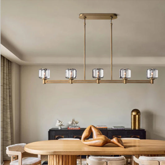 6/12 Light Candle Style Traditional Chandelier with Crystal Accents fordining room table