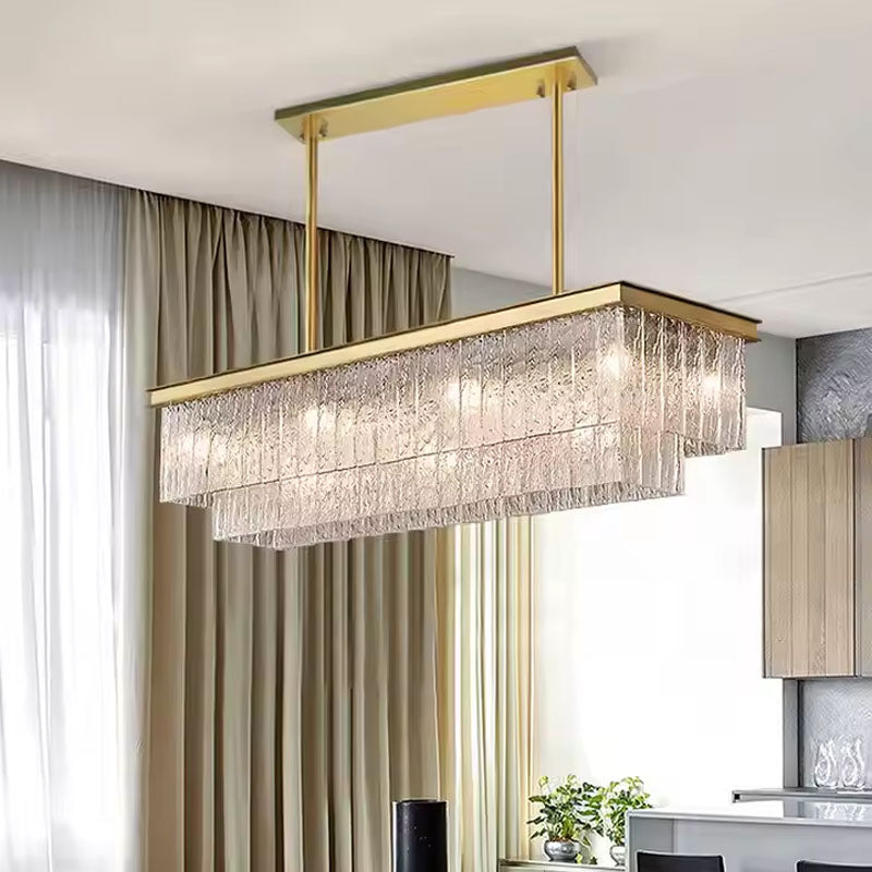 Modern Glass Dining room Chandelier D33.4"