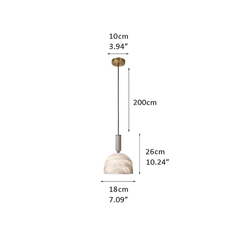 Postmodern LED White Spanish Marble Shadow for kitchen pendant light fixtures