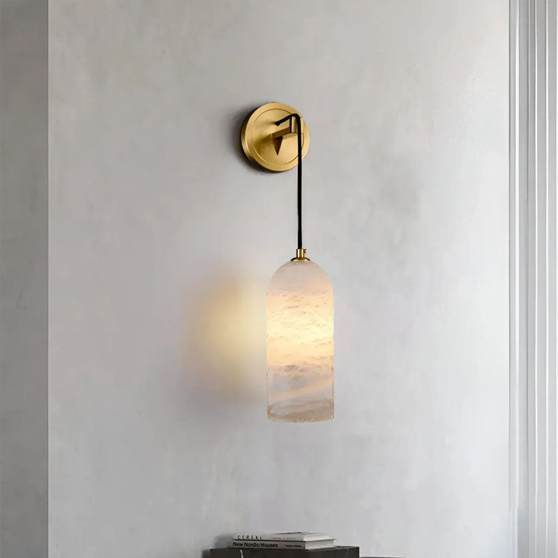 Modern Petra Alabaster Wall Sconce