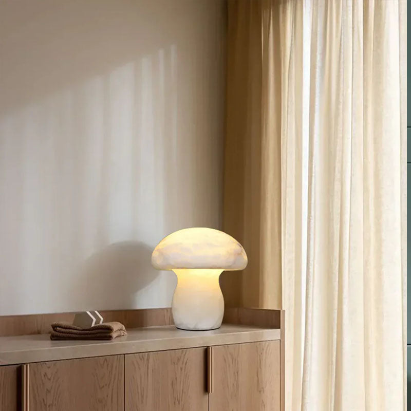 Alabaster Modern Mushroom Table Lamp