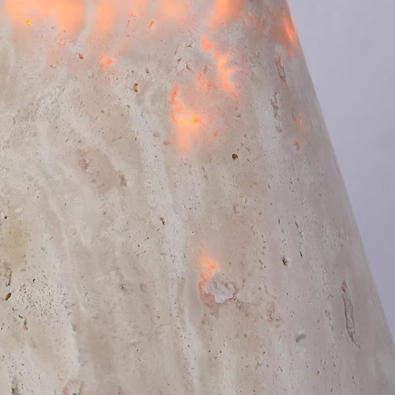 Conical Travertine Wall Lamp