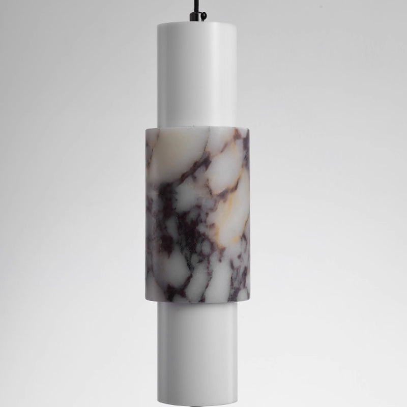 Simple marble pendant light