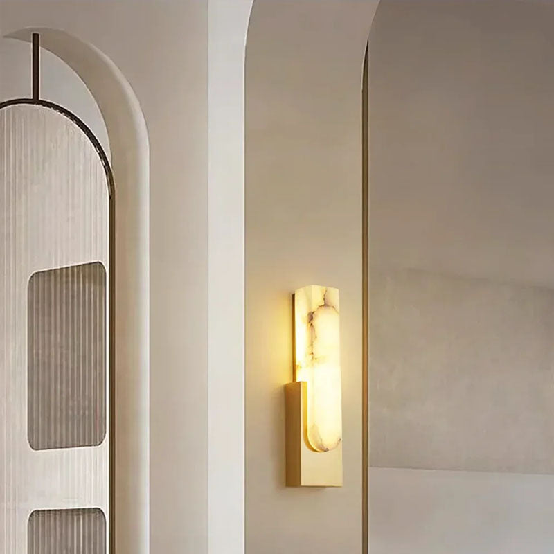 Alabaster Rectangle Wall Sconce