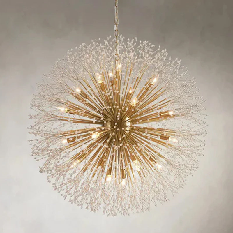Dandelion Round Chandelier 22"30"43" BRASS 43" 3000K