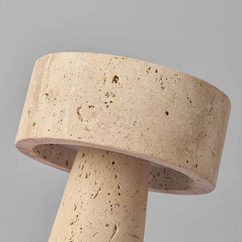 Travertine Kiwa Conical Table Lamp