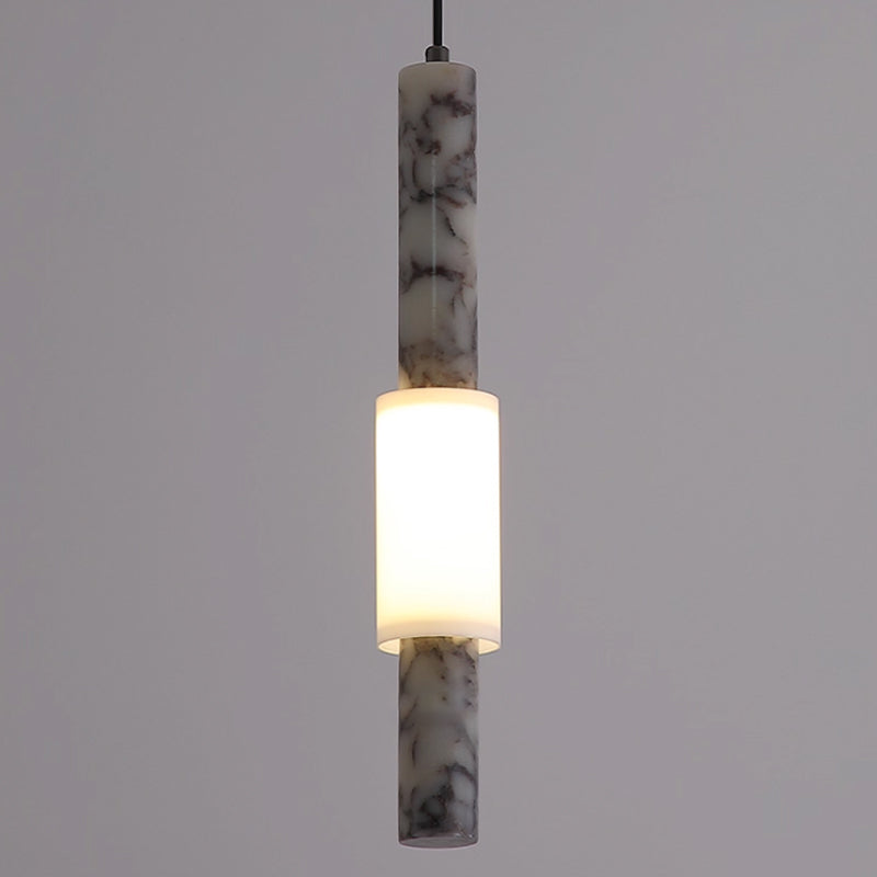 Natural marble bedside pendant lamp