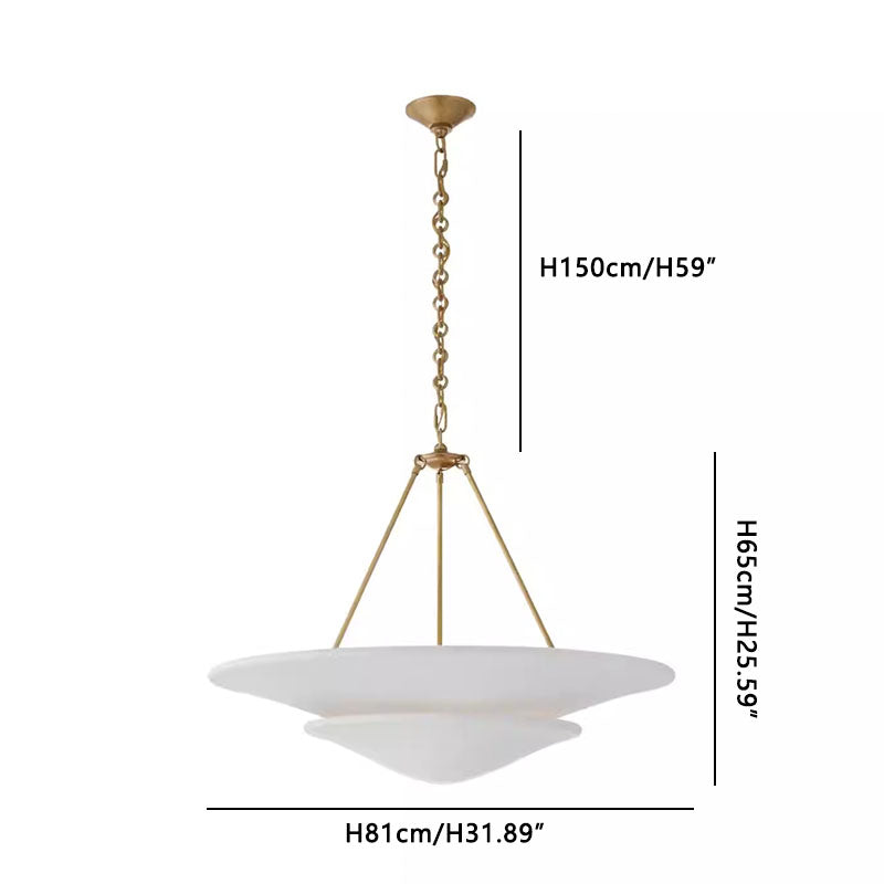 Simple Chandelier Brass Dia 81cm x H 63.5cm Dia 31.9 x H 25inch