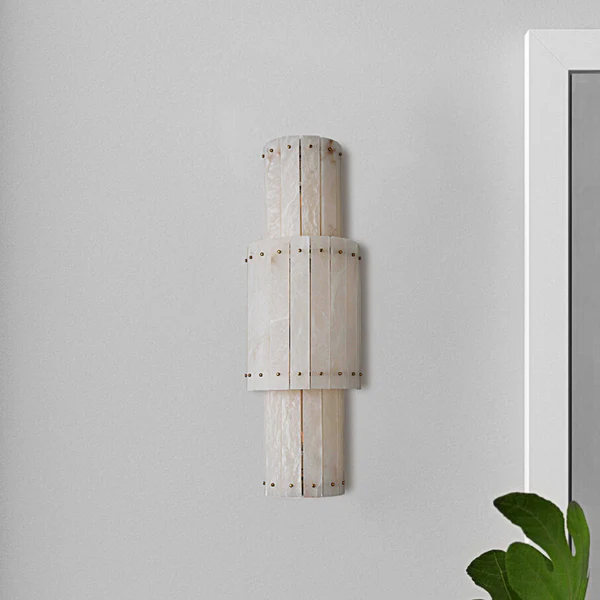 Lux Marcus Alabaster Grand Round Sconce