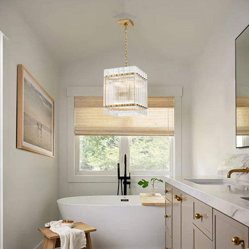 San Marco 2-tier Luxury Round Crystal Chandelier 48" in Antiqued Brass/Black Steel