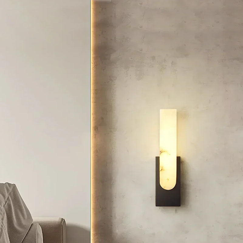Alabaster Rectangle Wall Sconce