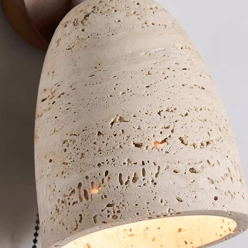 Oval Travertin Wall Lamp