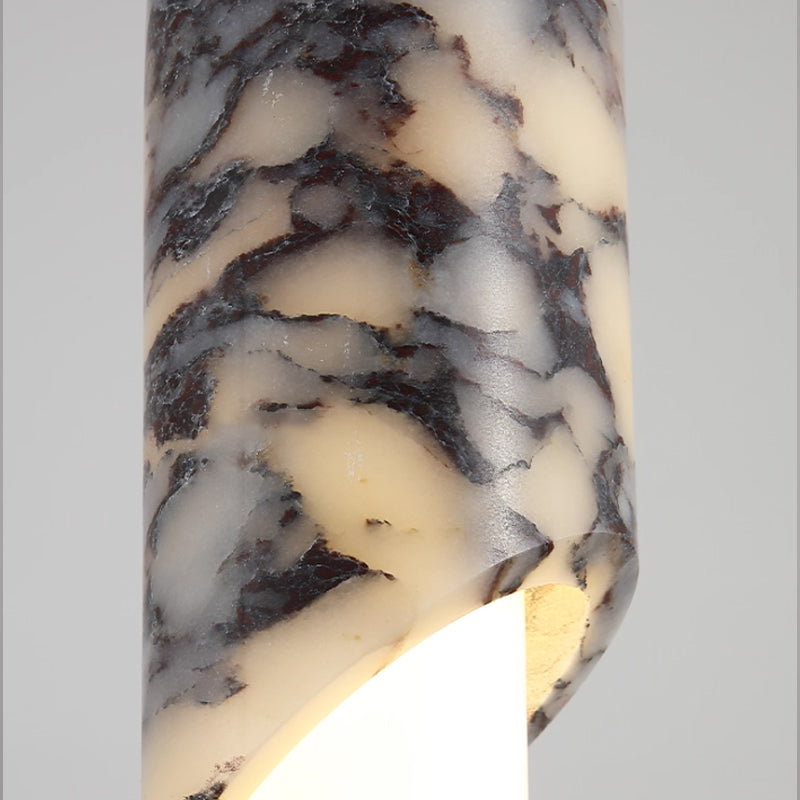 Adjustable linear marble chandelier