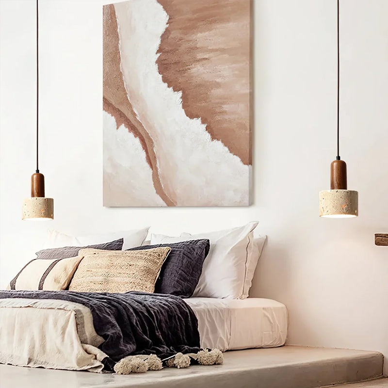 Travertine Cylinder Pendant Light